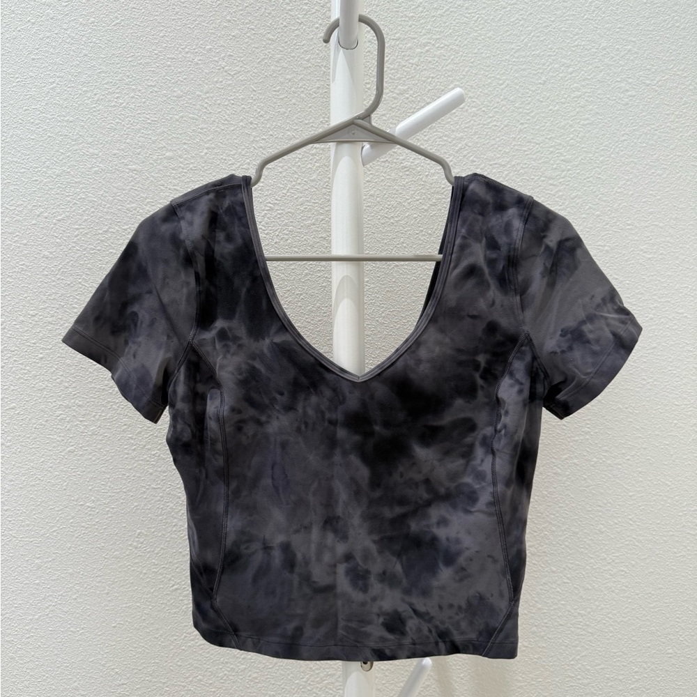 lululemon athletica Black Tie-Dye Crop Top